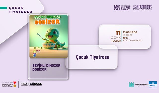 Kahramanmaraş’ta “Sevimli Dinozor Dobizor” Çocukları Eğlendirecek