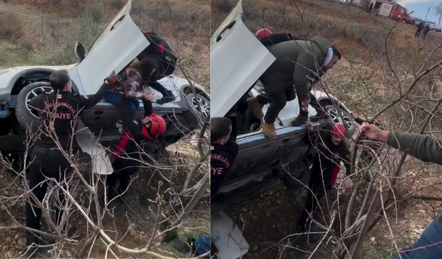 Kahramanmaraş’ta trafik kazası: 4 kişi araçta sıkıştı, ekipler kurtardı