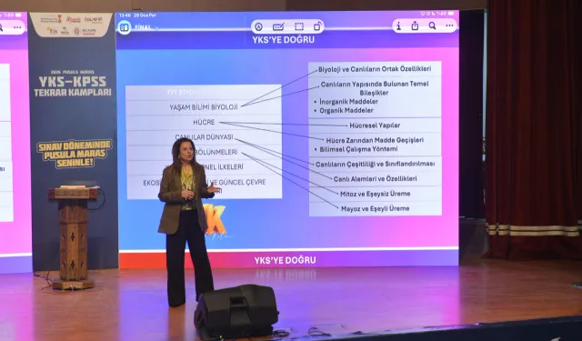 Kahramanmaraş’ta YKS kampında dolu dolu biyoloji dersi