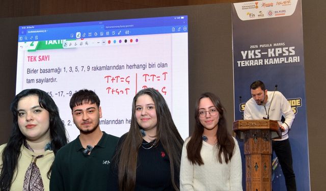Kahramanmaraş’ta YKS kampında matematik ve geometri taktikleri verildi