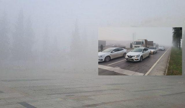 Kahramanmaraş’ta yoğun sis ulaşımı olumsuz etkiledi