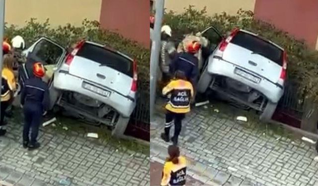 Otomobil bina boşluğuna düştü: Fren yerine gaza bastı