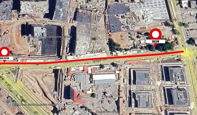 Kahramanmaraş’ta bu bulvar geçici olarak trafiğe kapatıldı