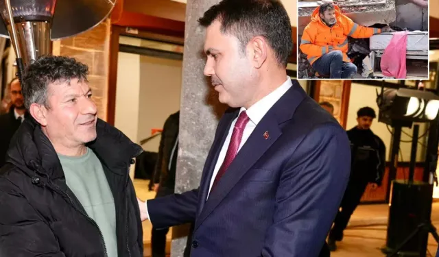 Bakan Kurum Kahramanmaraş’ta Acılı Baba ile Bir Araya Geldi