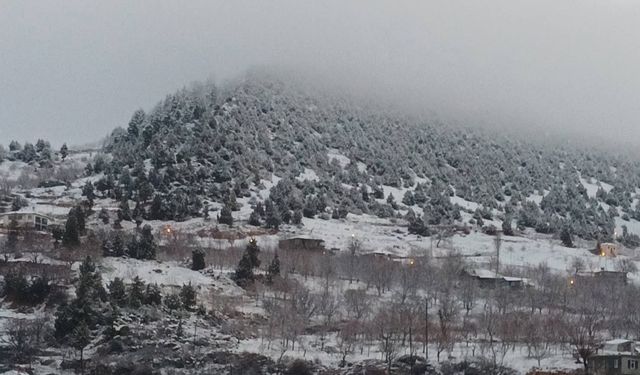 Dulkadiroğlu ilçesi Bertiz Başdervisli karla kaplandı