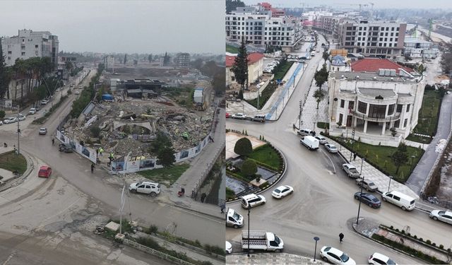 Hatay’ın 3 yıl önceki haliyle bugünü yan yana