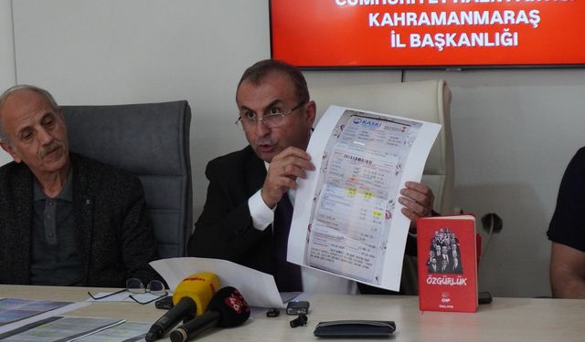CHP İl Başkanı Ünal Ateş: “Kahramanmaraş’ta 400 TL’lik Su Faturası 3.300 TL Oldu”