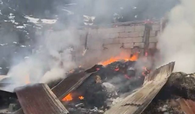 Kahramanmaraş'ta ahır yangını korkuttu