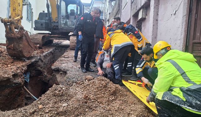 Kahramanmaraş'ta altyapı kazısında göçük: 1 işçi yaralandı