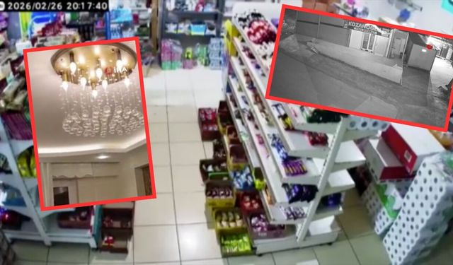 Kahramanmaraş'ta marketten sokağa deprem anı görüntüleri ortaya çıktı