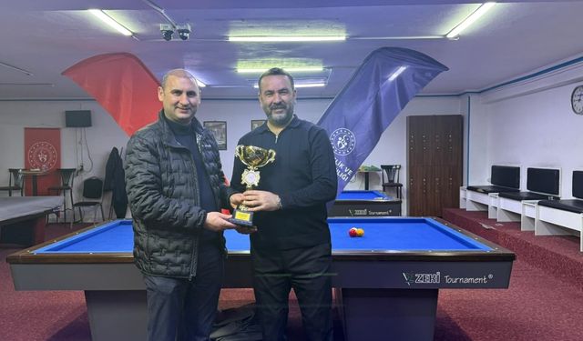 Kahramanmaraş’ta Üç Bant Bilardo İl Birinciliği tamamlandı