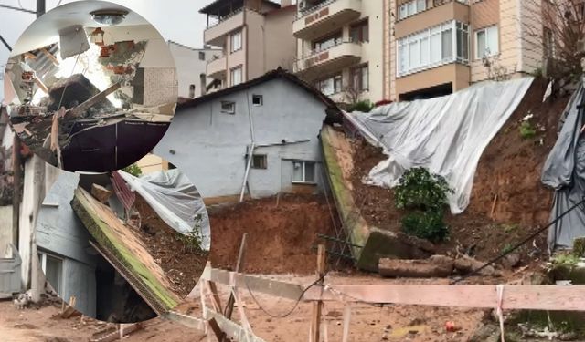 Kocaeli Derince’de istinat duvarı çöktü: İki bina tahliye edildi