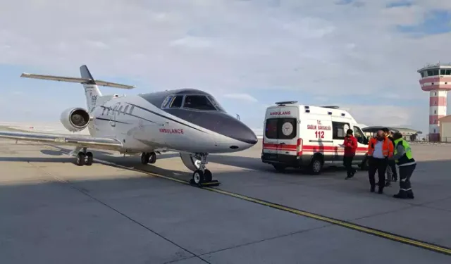 30 Günlük Bebek İçin Seferberlik: Uçak Ambulans Havalandı