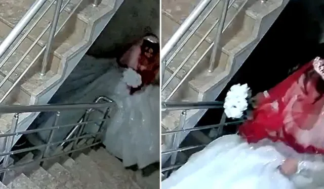 Düğün sonrası evlerinde baş başa kalmak isteyen gelin ve damada soğuk duş