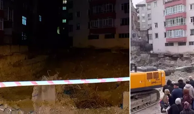 İstanbul'da temelinde kayma oluşan 4 katlı bina tahliye edildi