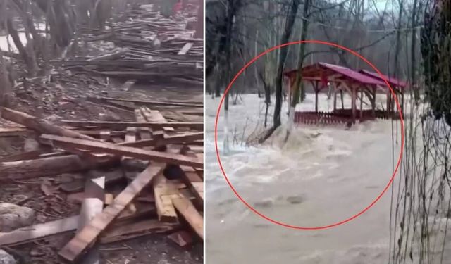 Kahramanmaraş Fırnız'da selin vurduğu çardaklar sökülüyor