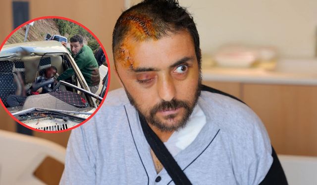 Kahramanmaraş’ta başına kaya düşen sürücü ameliyatla hayata döndü