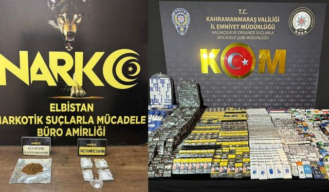 Kahramanmaraş’ta kaçak sigara ve narkotik operasyonu: 1 kişi tutuklandı