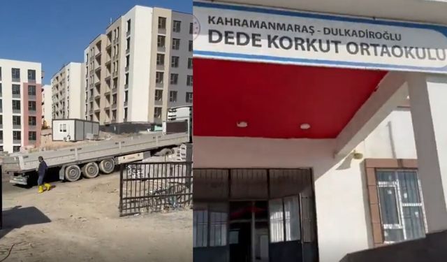 Kahramanmaraş’ta öğrenciler şantiyelerin ortasında eğitim görüyor