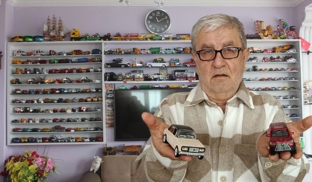 Kahramanmaraş’ta Sigarayı Bırakan Emeklinin Maket Araç Koleksiyonu Görenleri Hayrete Düşürüyor