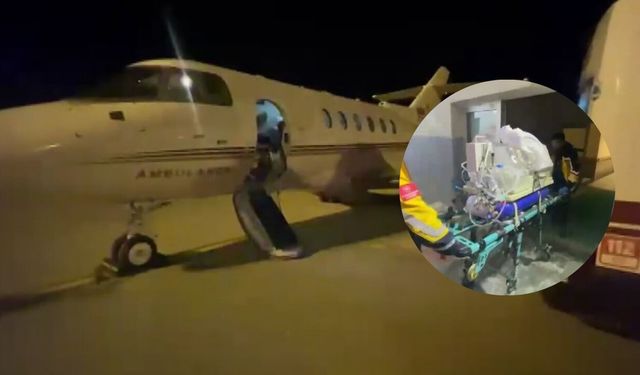 Kalp hastası 2 günlük bebek ambulans uçakla Konya’ya götürüldü