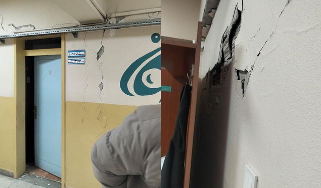 Tokat’ta 5,5 büyüklüğündeki deprem okul duvarlarını çatlattı