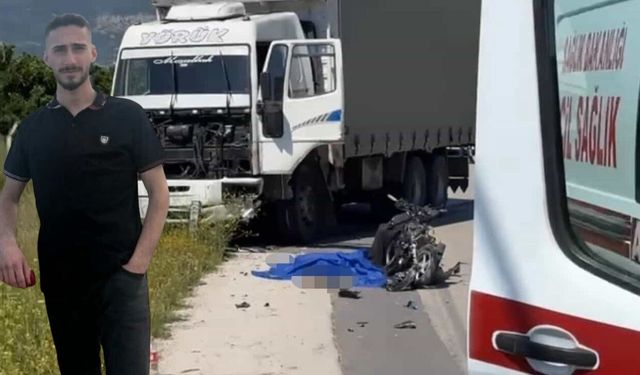 17 yaşındaki motosikletli kamyonla çarpışarak can verdi!