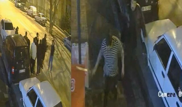 2 kişinin yaralandığı bıçaklı kavga kamerada