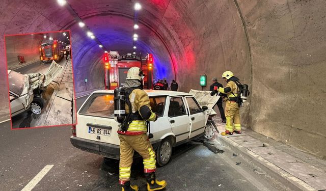 Kahramanmaraş Göksun yolunda tünelde kaza! 1 kişi yaralandı