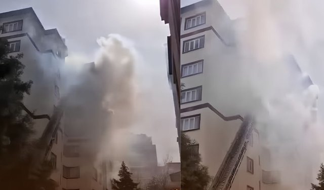 Kahramanmaraş’ta 10 Katlı Apartmanda Yangın Çıktı