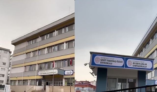 Kahramanmaraş’ta Ayser Çalık Ortaokulu’nun Tabelası Yeni Binaya Asıldı