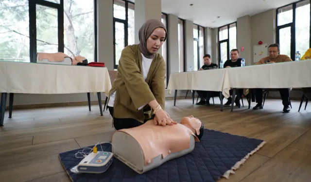 Kahramanmaraş'ta personelden hayat kurtaran müdahale eğitimi!