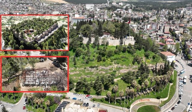 Kahramanmaraş'ta Tarihi Kale depremin izlerinden arınıyor, surlar aslına uygun yükseliyor!