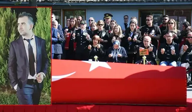 Kazada şehit olan polis memuru için tören düzenlendi