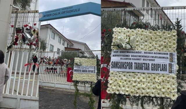 Samsunspor Taraftar Grupları, Ayser Çalık Ortaokulu’na çelenk bıraktı