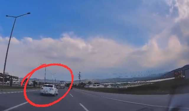 Kahramanmaraş'ta trafikte makas atan sürücü kamerada