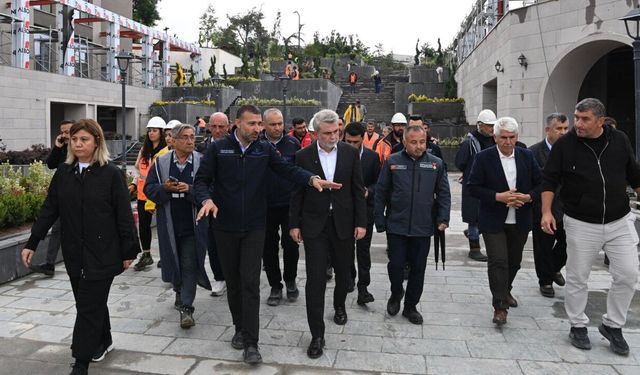 Başkan Görgel kentsel tasarım alanlarını inceledi
