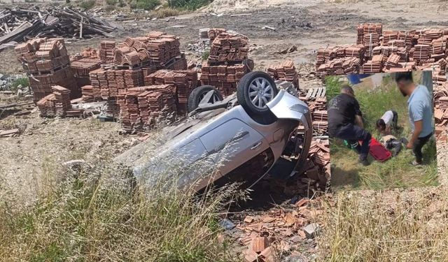 Hatay'da feci kaza motosiklete çarpan otomobil takla attı! 1 ölü 1 ağır yaralı