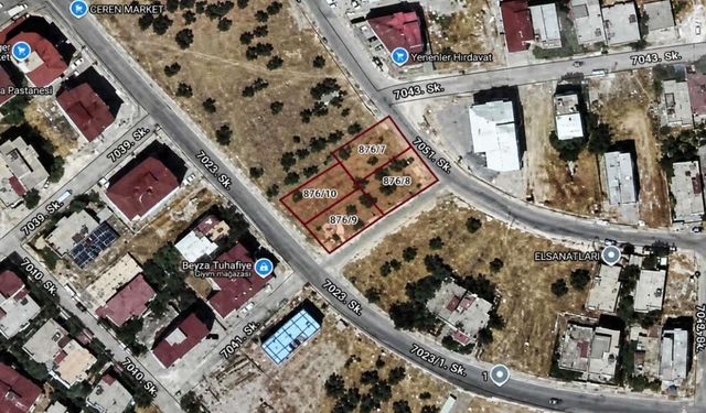 Kahramanmaraş Dulkadiroğlu'nda icradan satılık 4 arsa