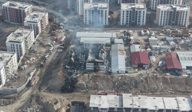 Kahramanmaraş inşaat alanında yangın paniği! Yaralılar var