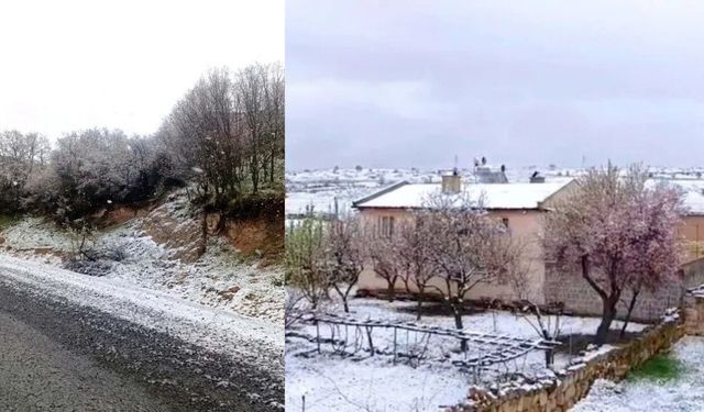 Kahramanmaraş-Kayseri yolunda sürücülere kar uyarısı