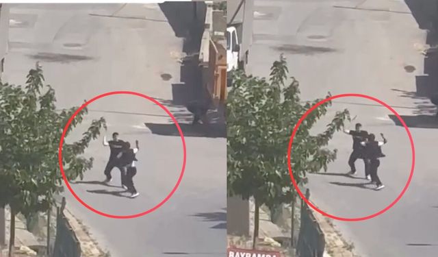 Kahramanmaraş Saçaklızade'de iki grup arasında kılıçlı kavga kamerada