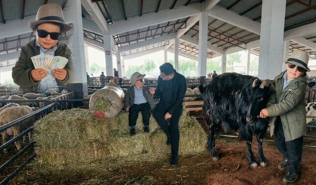 Kahramanmaraş'ta Babasına Yardım Eden Minik Efe Pazarın Maskotu Oldu