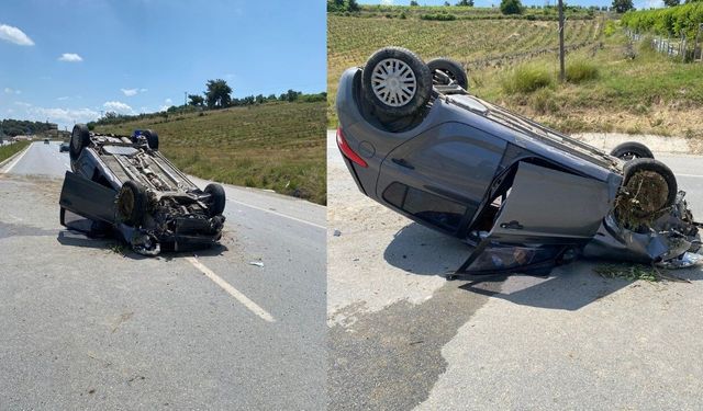 Mersin Tarsus’ta Otomobil Takla Attı: 2 Kişi Yaralandı