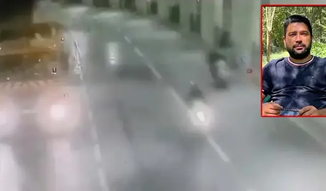 Motosikletiyle duvara çarpan Ömer'in hayatını kaybettiği kaza kamerada