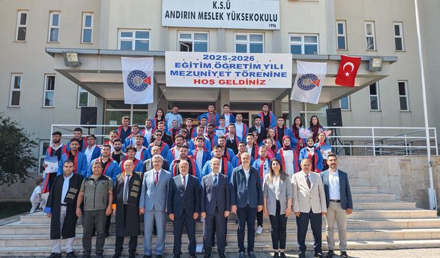 Andırın Meslek Yüksekokulu'nda mezuniyet gururu