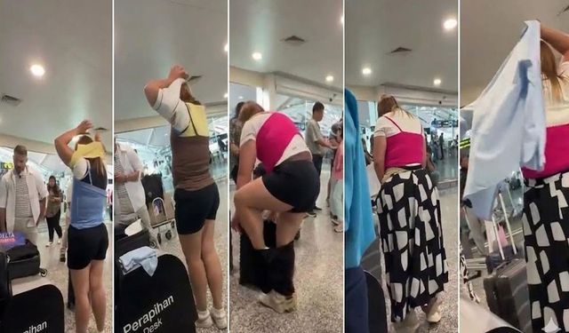Bagaj ücretinden kaçmak için yaptığı şey herkesi şaşırttı: Hafiflesin diye üst üste giydi