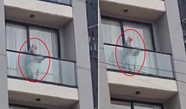 Balkonda çocuğa yapılanları görünce bağırmaya başladılar