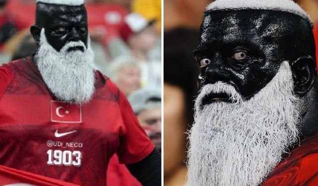 Dünya bu Türk taraftarı konuşuyor! Yüzünü boyama nedeni ortaya çıktı