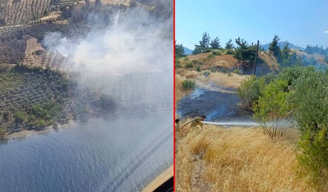 Kahramanmaraş Döngele'de ziraat alanında korkutan yangın